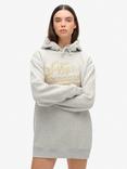 Superdry Luxe Metallic Logo Hooded Dress