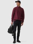 Rodd & Gunn Alton Ave Cotton Quarter Zip Neck Sweatshirt, Berry