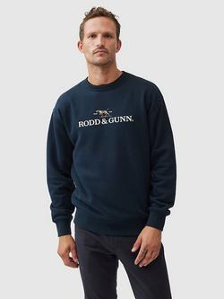 Rodd & Gunn Gunn Cotton Blend Logo Embroidered Sweater, Lake