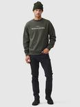 Rodd & Gunn Gunn Cotton Blend Logo Embroidered Sweater, Loden