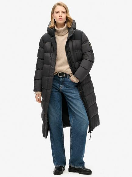 Superdry Ripstop Longline Puffer Jacket, Black