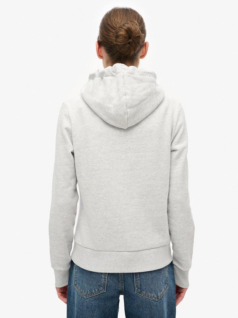 Product image 2 of 4, which shows Superdry Lo-Fi Outdoor Graphic Hoodie, Flake Grey, 12