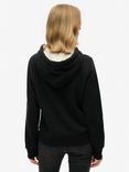 Superdry Luxe Metallic Logo Hoodie, Black