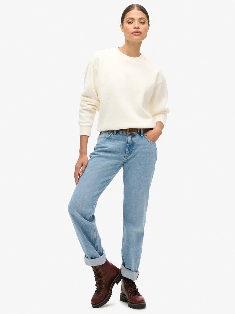 Product image 3 of 3, which shows Superdry Essential Logo Sweatshirt, Off White, 12