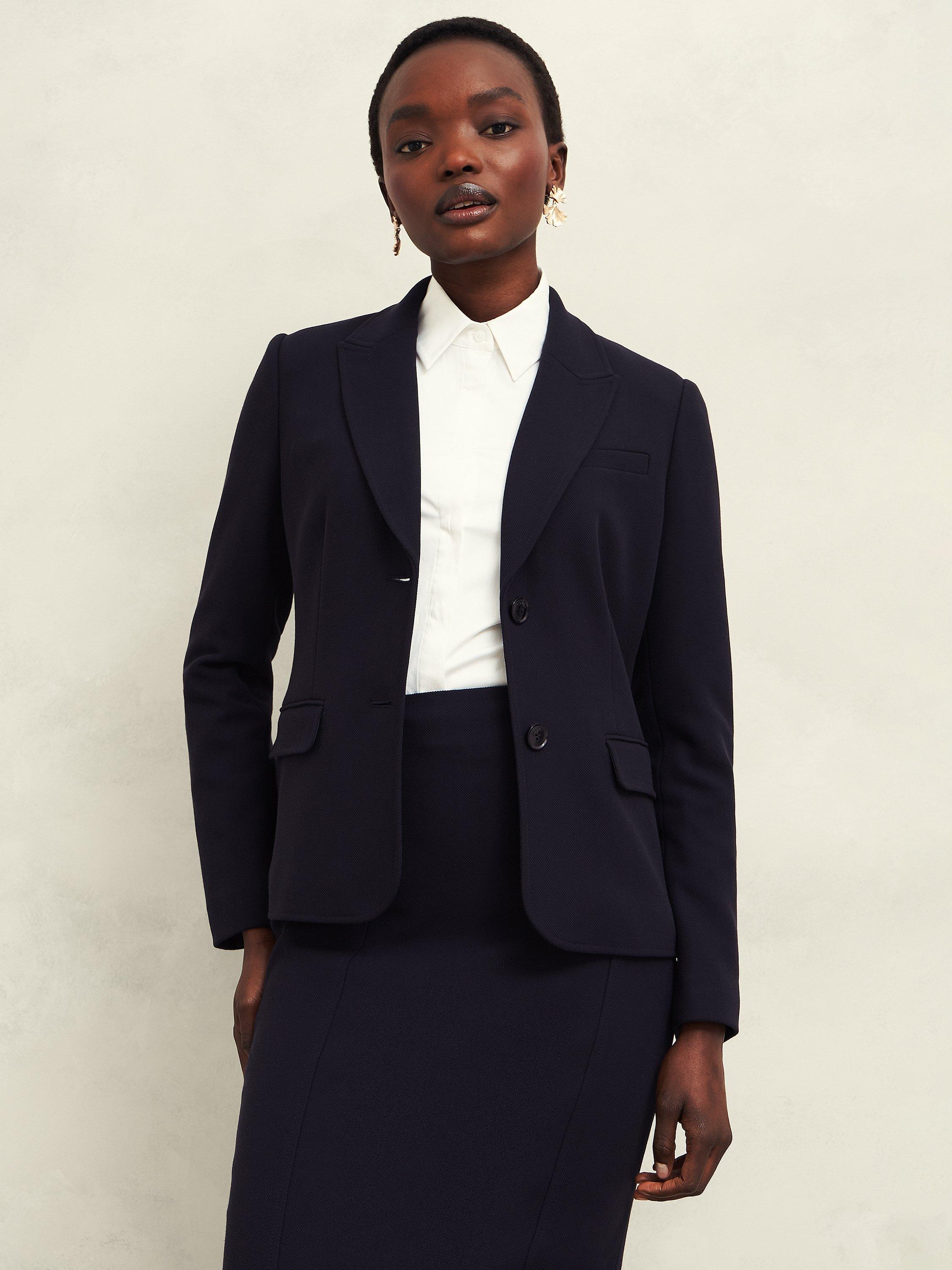 Hobbs Aly Blazer Jacket Navy