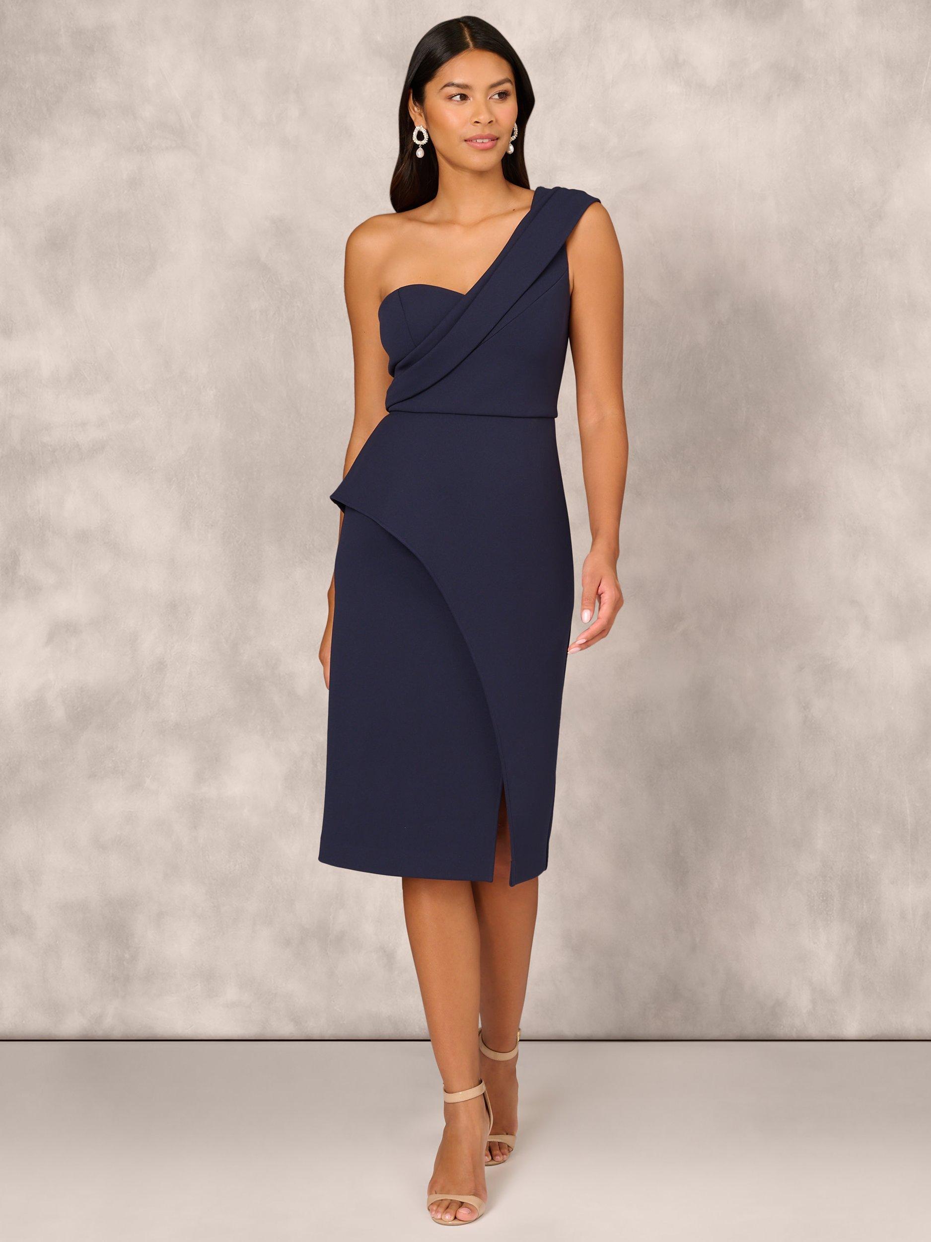 Aidan Mattox by Adrianna Papell Bonded Crepe Dress Twilight