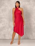 Aidan Mattox by Adrianna Papell Satin Halter Dress, Scarlet Spice