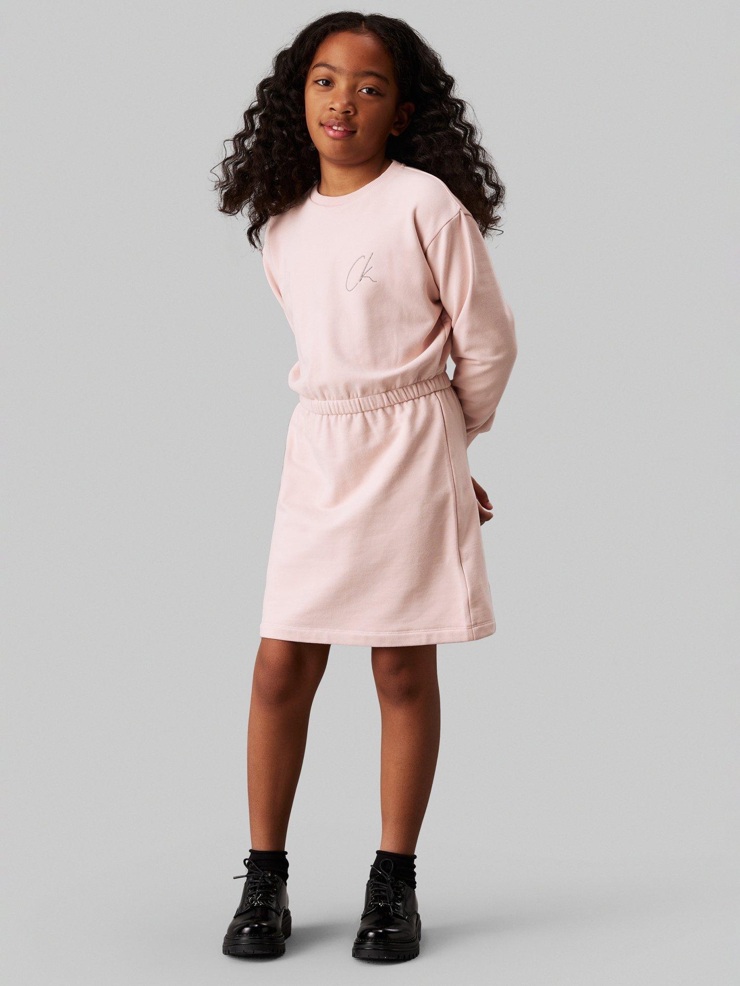 Calvin Klein Kids CK Jersey Dress Peach Whip