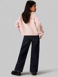 Calvin Klein Jeans Kids' Organic Cotton Logo Jumper, Peach Whip