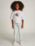 Calvin Klein Jeans Kids' Teddy Monologo Cotton T-Shirt, Ivory