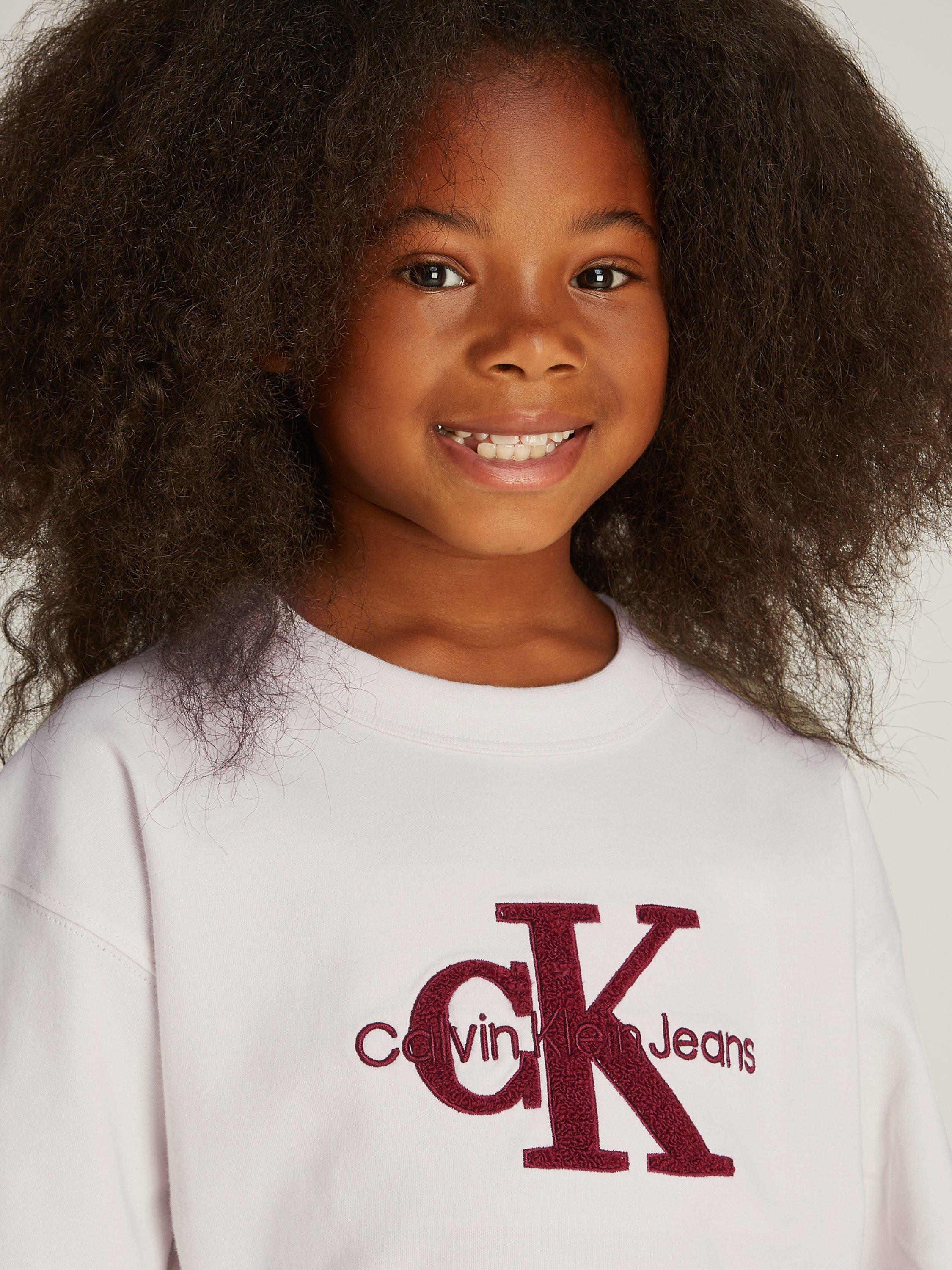 Product image 4 of 4, which shows Calvin Klein Jeans Kids' Teddy Monologo Cotton T-Shirt, Ivory, 14 years