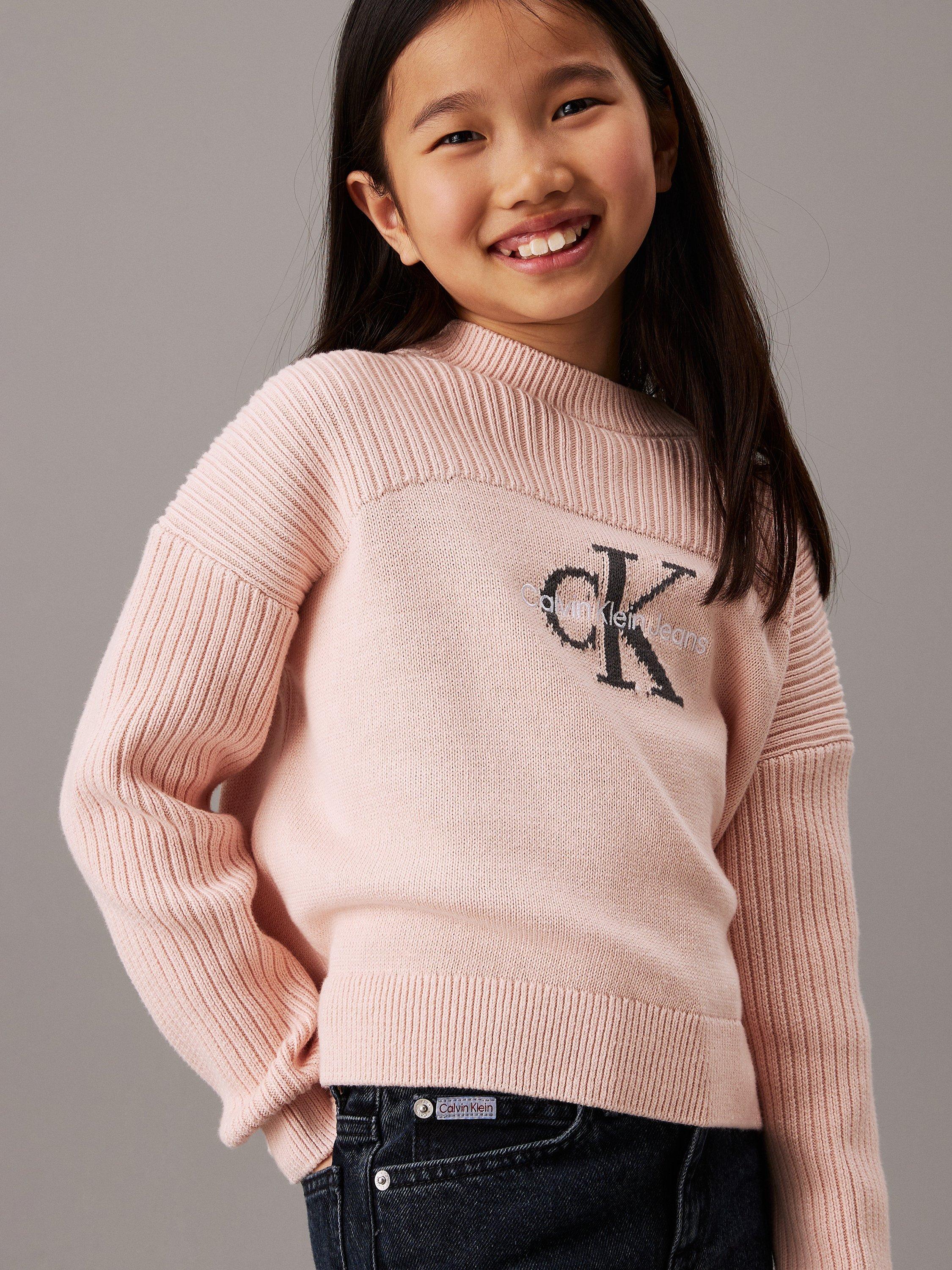 Product image 4 of 4, which shows Calvin Klein Jeans Kids' High Rise Wide Leg Jeans, Blue Black Rigid, 4 years