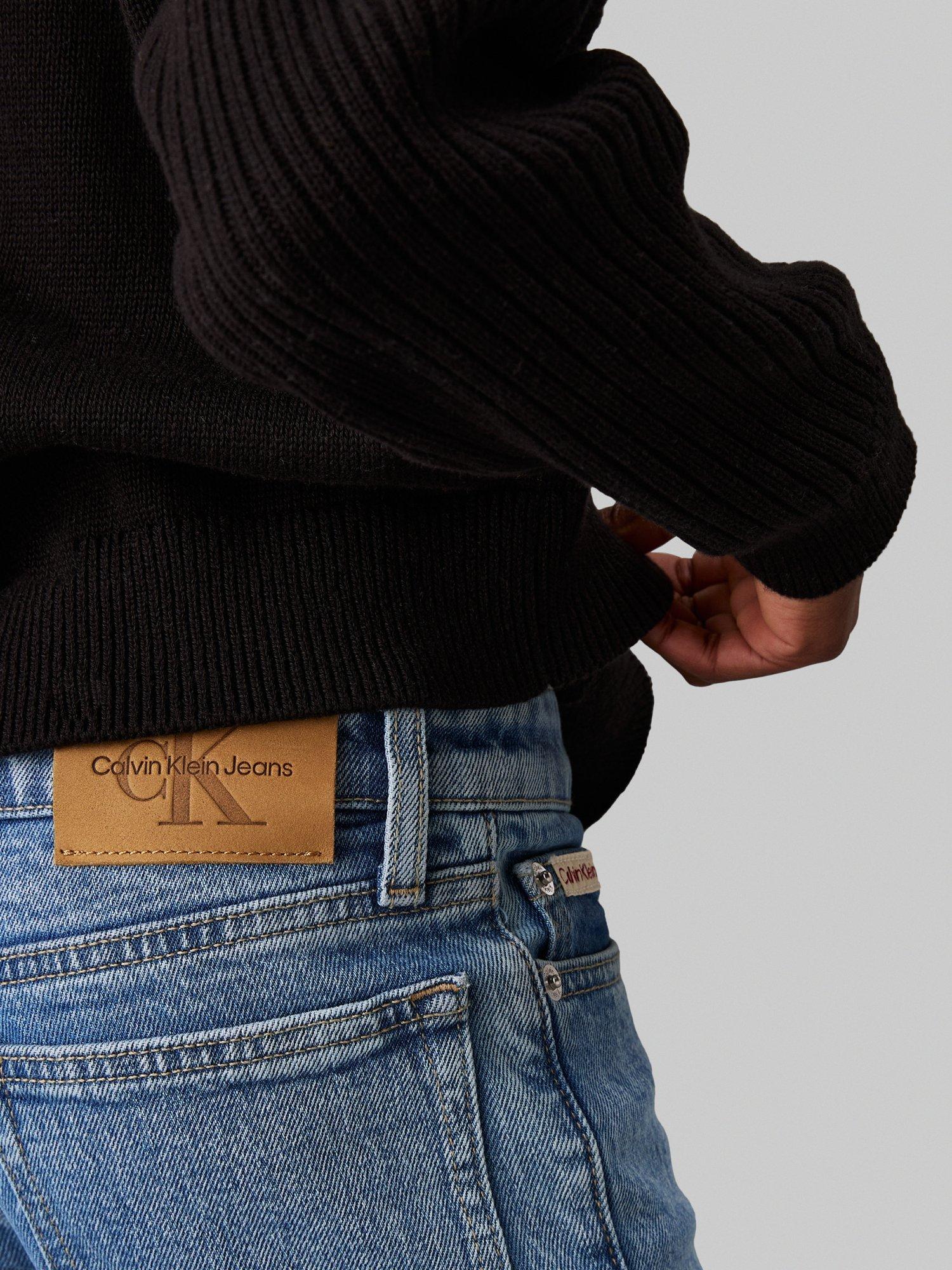 Product image 3 of 4, which shows Calvin Klein Kids' Straight Fit Jeans, Light Blue, 6 years