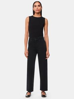 Whistles Stretch Barrel Leg Jeans, Black