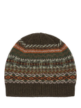 Celtic & Co. Men's Lambswool Fair Isle Beanie, Olive