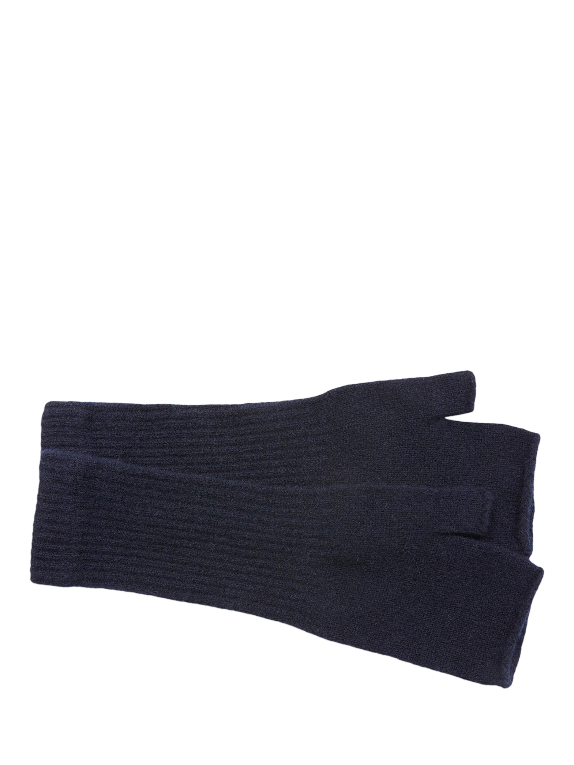 Celtic & Co. Soft Geelong Wool Wrist Warmers, Dark Navy