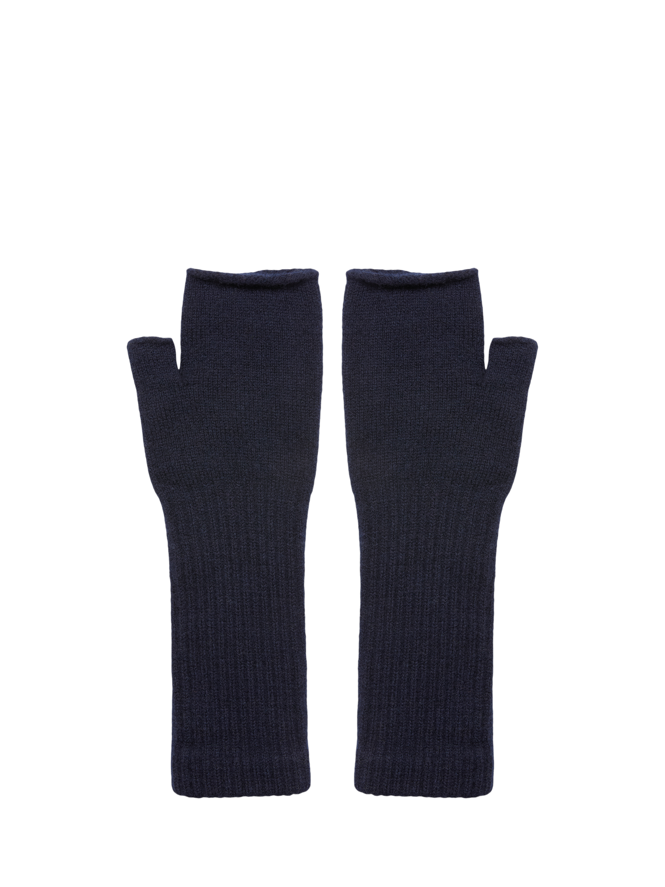 Celtic & Co. Soft Geelong Wool Wrist Warmers, Dark Navy