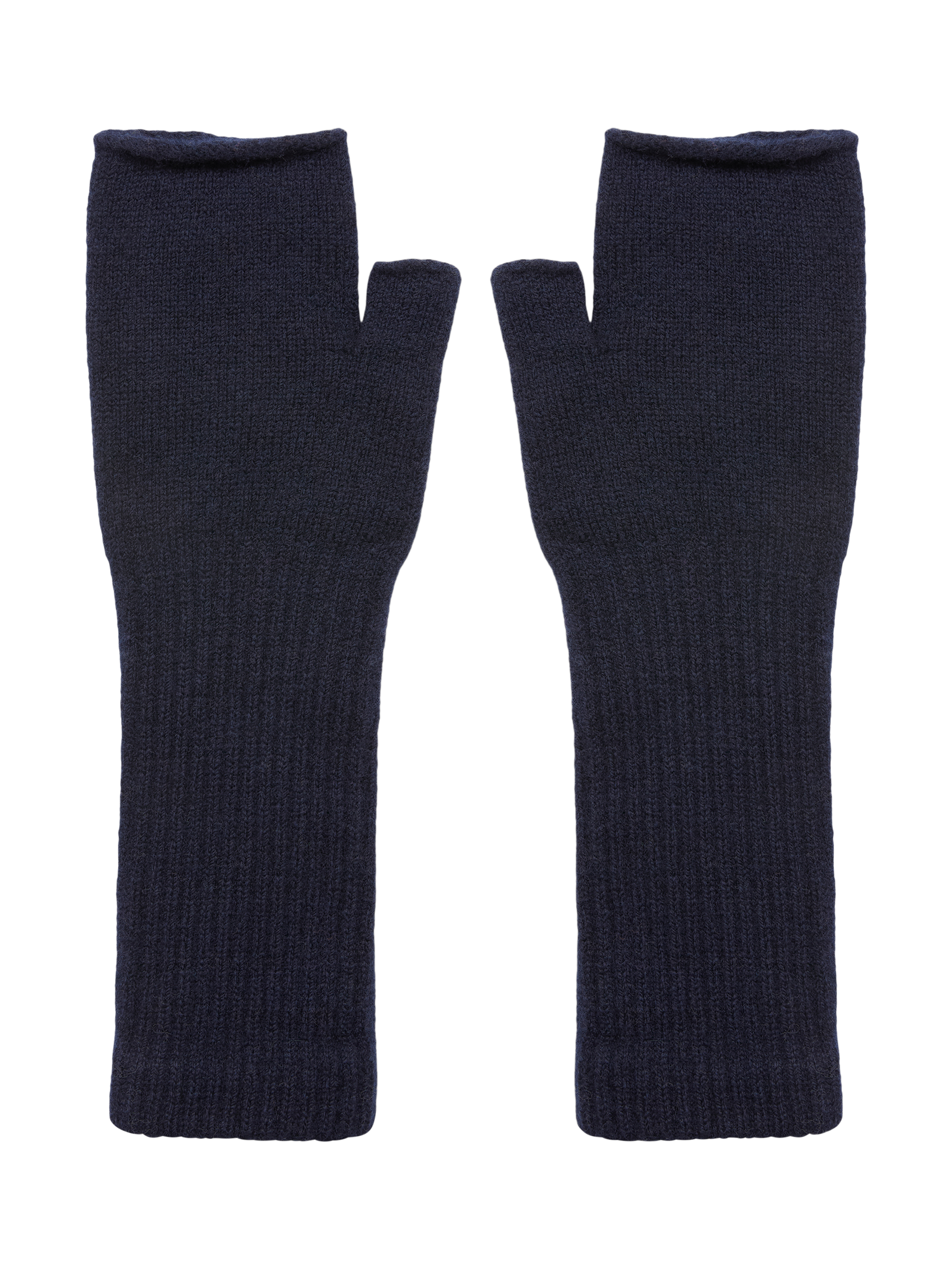 Product image 3 of 4, which shows Celtic & Co. Super Soft Pure Wool Wrist Warmers, One Size, Dark Navy