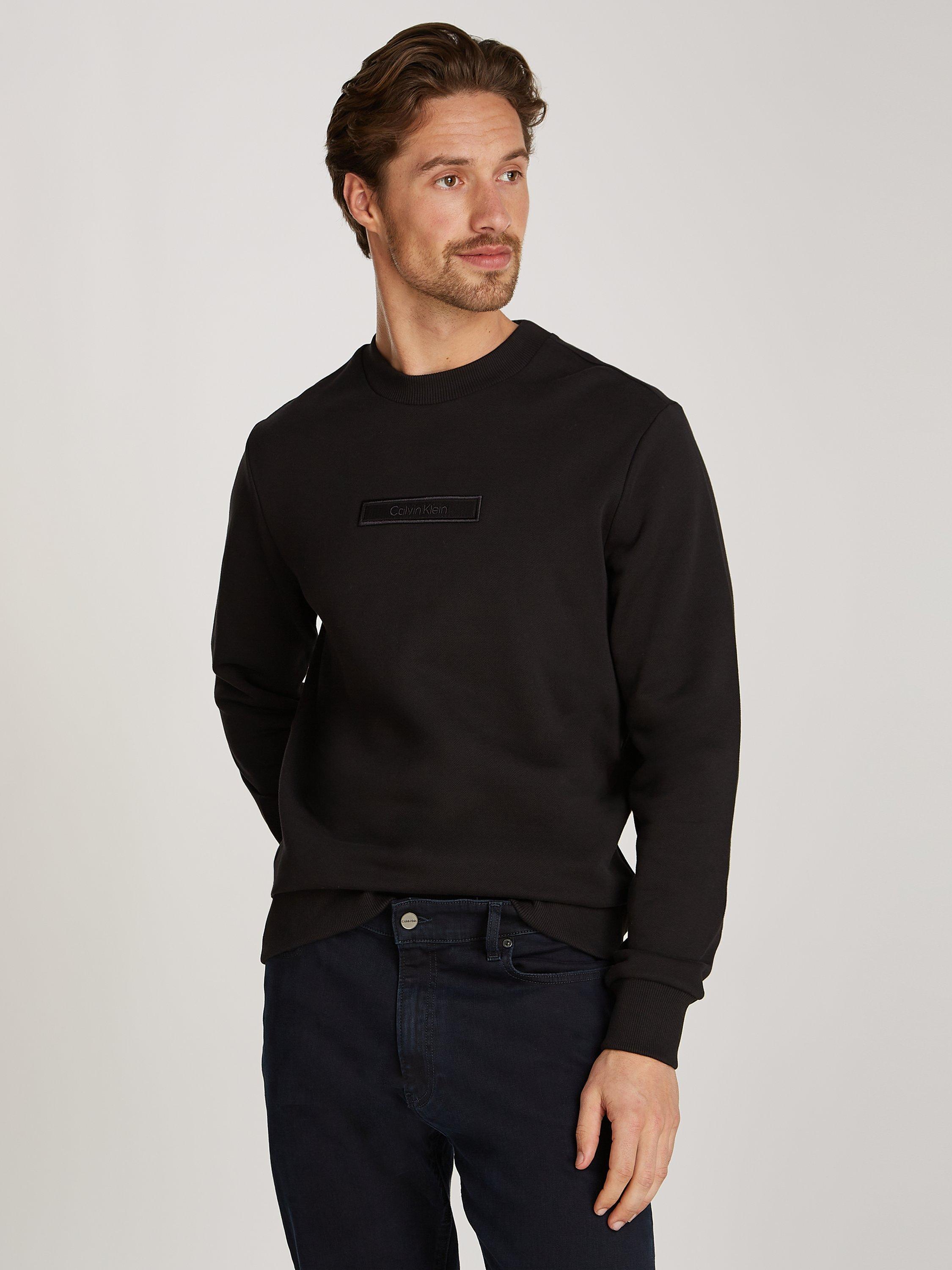 Calvin Klein Jeans Embroidered Logo Sweatshirt Ck Black