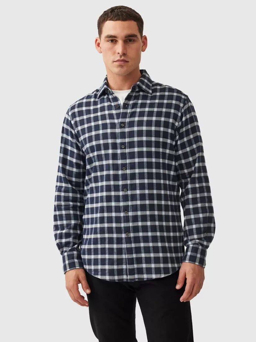 Rodd & Gunn Mclaren Falls Checked Cotton blend Slim Fit Long Sleeves Shirt