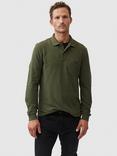 Rodd & Gunn Gunn Cotton Slim Fit Long Sleeve Polo Shirt, Army