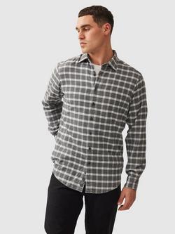 Rodd & Gunn Mclaren Falls Checked Cotton blend Slim Fit Long Sleeves Shirt, Graphite