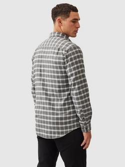 Rodd & Gunn Mclaren Falls Checked Cotton blend Slim Fit Long Sleeves Shirt - view 2, Graphite