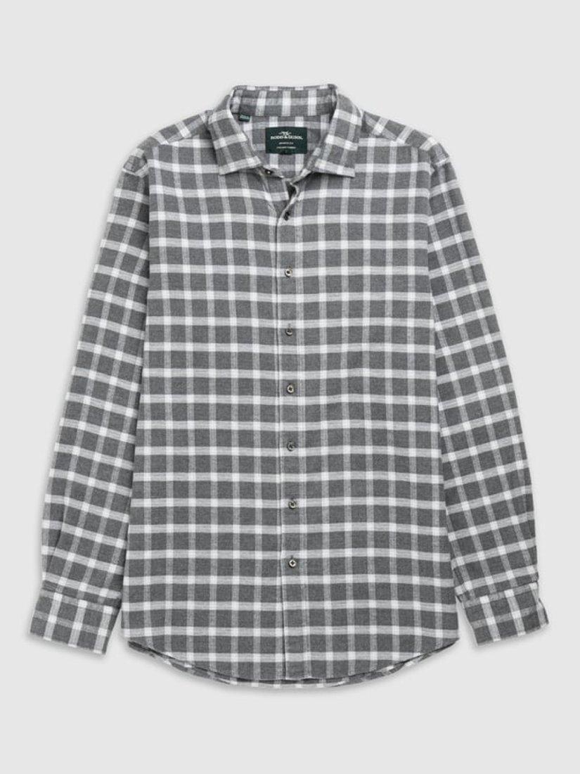 Product image 3 of 4, which shows Rodd & Gunn Mclaren Falls Checked Cotton blend Slim Fit Long Sleeves Shirt, Graphite, M