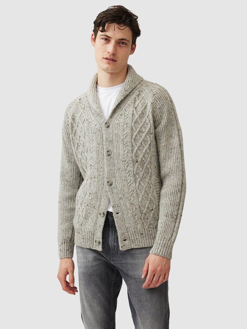 Product image 1 of 5, which shows Rodd & Gunn North East Valley Wool Blend Shawl Neck Cardigan, Vapour, M