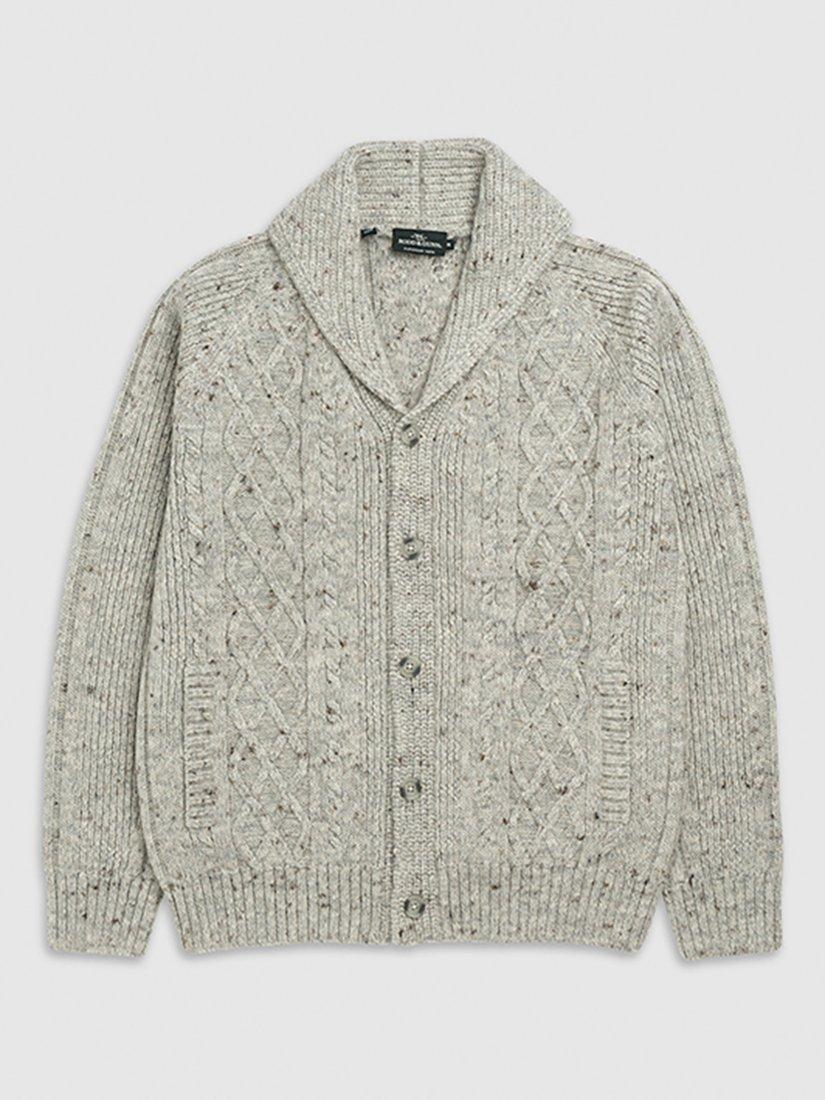 Product image 4 of 5, which shows Rodd & Gunn North East Valley Wool Blend Shawl Neck Cardigan, Vapour, M