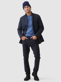 Rodd & Gunn Ferndale Traceable New Zealand Merino Round Neck Jumper - view 2, Ocean