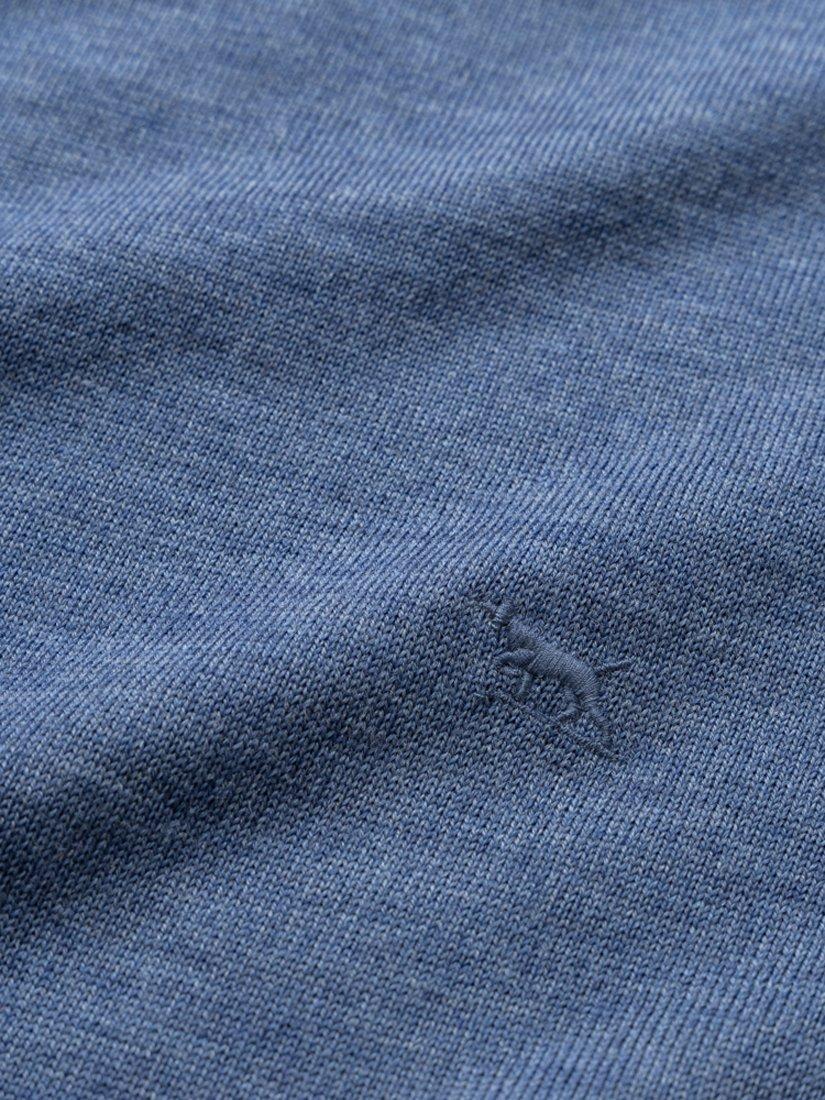 Product image 5 of 5, which shows Rodd & Gunn Ferndale Traceable New Zealand Merino Round Neck Jumper, Ocean, M