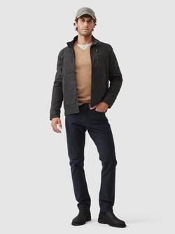 Rodd & Gunn Phoenix Traceable New Zealand Merino V-neck Jumper - view 2, Cedar