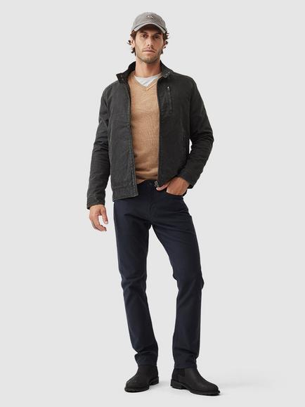 Rodd & Gunn Phoenix Traceable New Zealand Merino V-neck Jumper - view 2, Cedar
