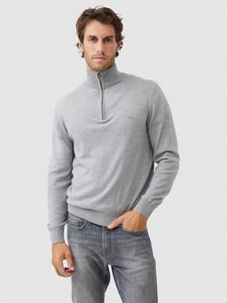 Rodd & Gunn Calderwell Traceable New Zealand Merino Zip Neck Jumper, Smoke