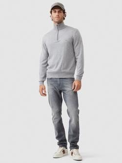 Rodd & Gunn Calderwell Traceable New Zealand Merino Zip Neck Jumper - view 2, Smoke