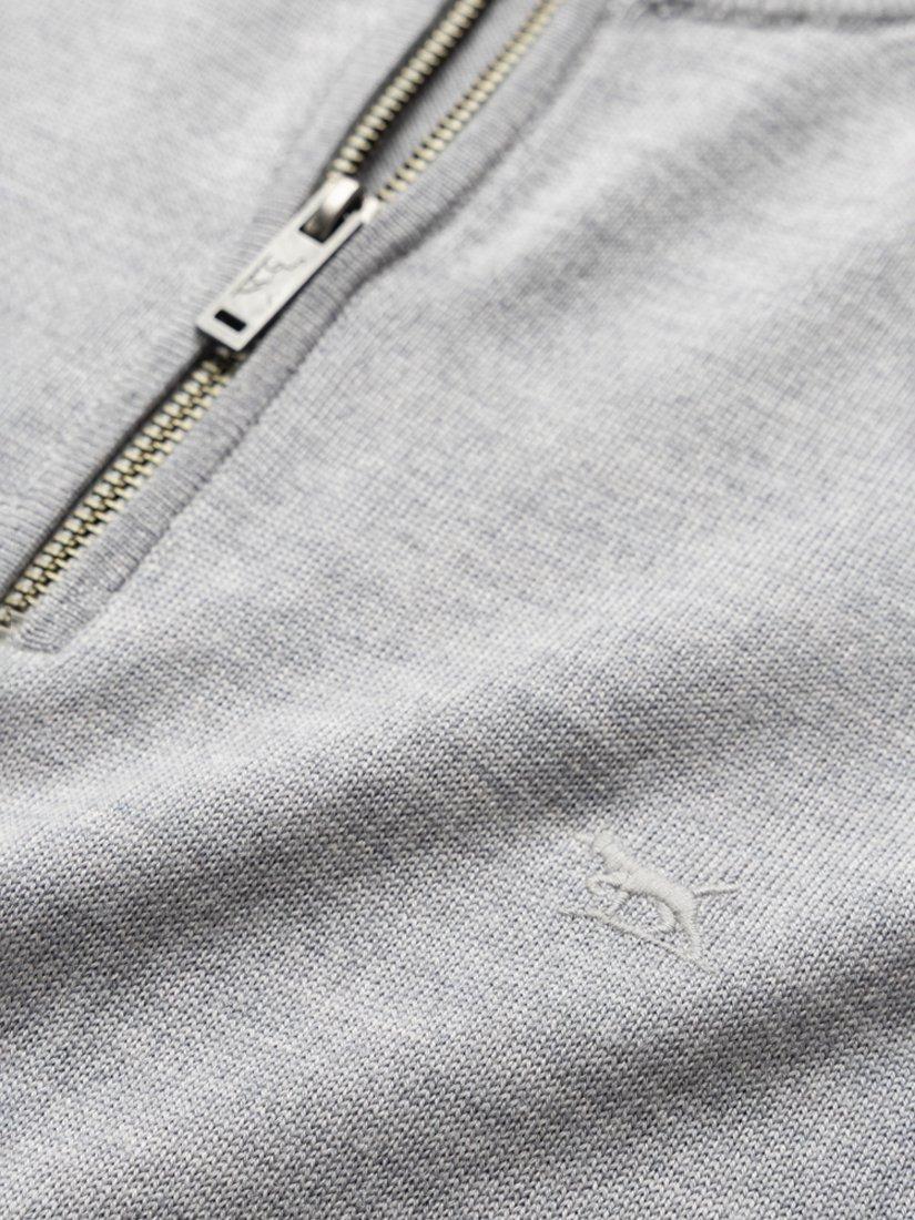 Product image 5 of 5, which shows Rodd & Gunn Calderwell Traceable New Zealand Merino Zip Neck Jumper, Smoke, XS