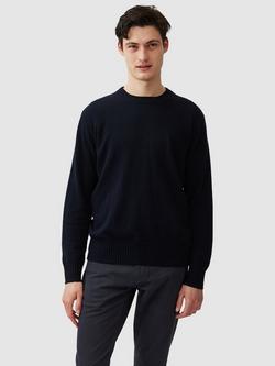 Rodd & Gunn Christchurch Wool Cashmere Crew Neck Jumper, Deep Ocean