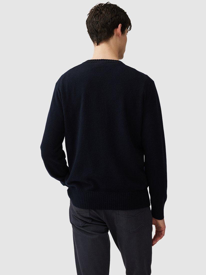 Product image 3 of 5, which shows Rodd & Gunn Christchurch Wool Cashmere Crew Neck Jumper, Deep Ocean, M
