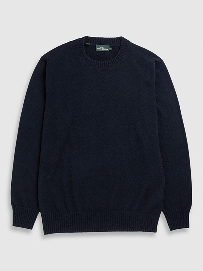 Product image 4 of 5, which shows Rodd & Gunn Christchurch Wool Cashmere Crew Neck Jumper, Deep Ocean, M