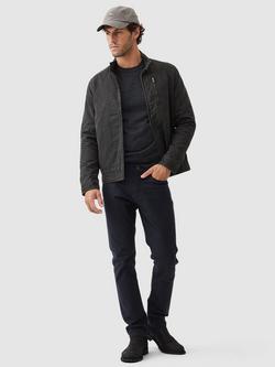 Rodd & Gunn Ferndale Traceable New Zealand Merino Round Neck Jumper - view 2, Charcoal Marle