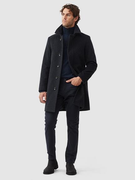 Rodd & Gunn Calderwell Traceable New Zealand Merino Zip Neck Jumper - view 2, Midnight