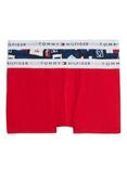 Tommy Hilfiger Kids' Printed Trunks, Pack of 2, Red/Multi