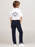 Tommy Hilfiger Kids' Checkerboard Corduroy Trousers, Desert Sky