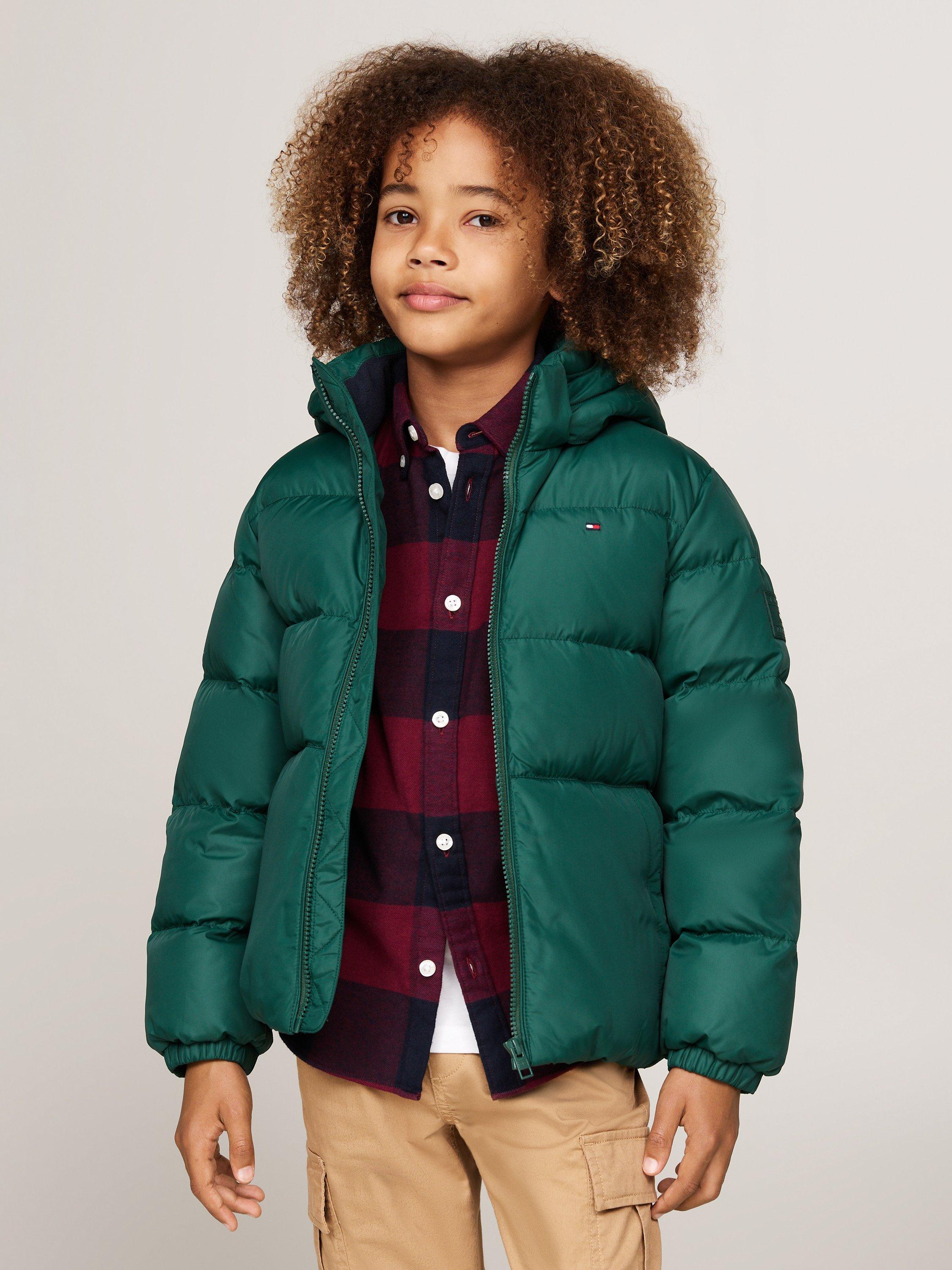 Tommy Hilfiger Kids Down Filled Relaxed Puffer Jacket Ornamental Green