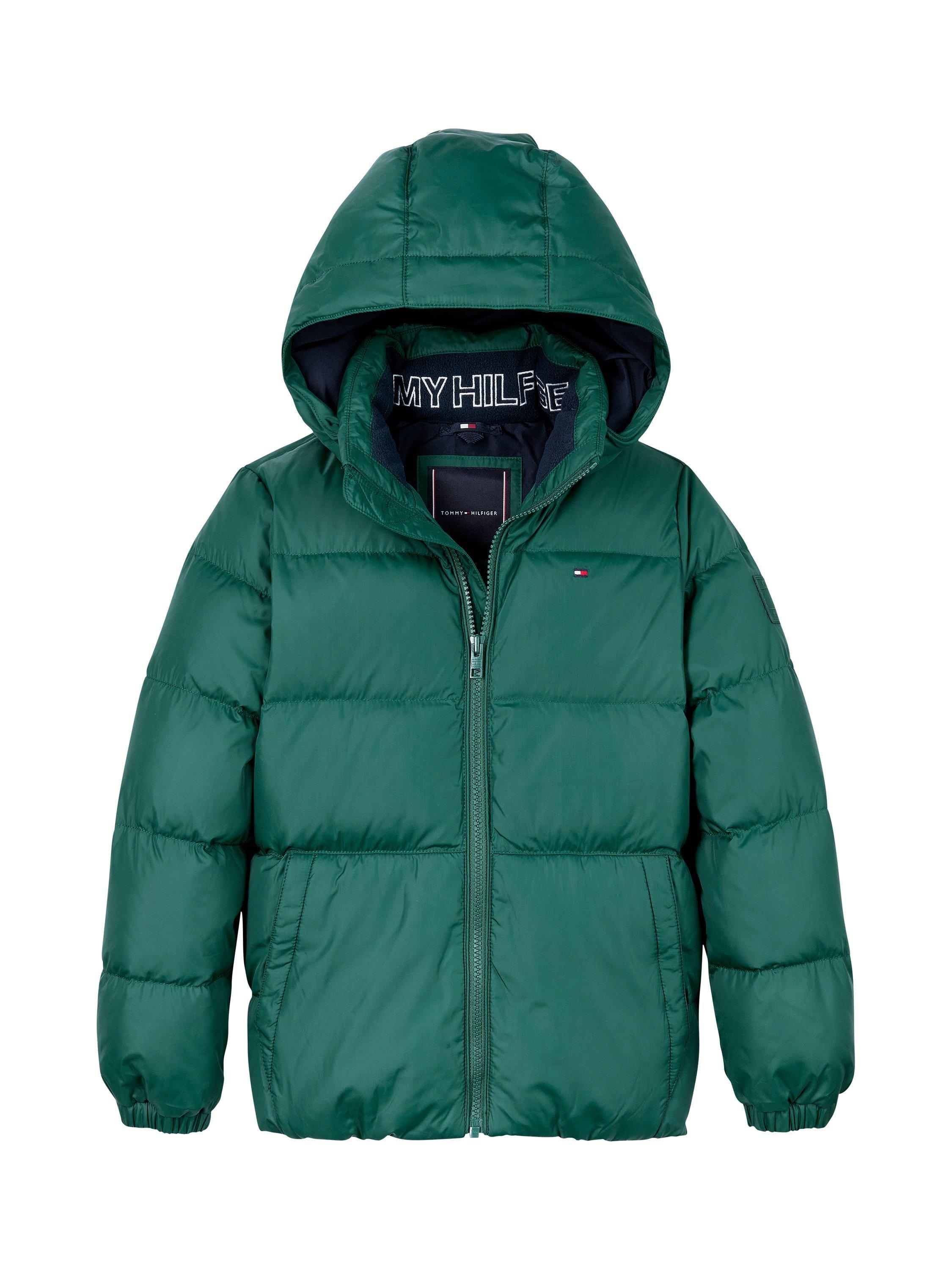 Product image 5 of 5, which shows Tommy Hilfiger Kids' Down Filled Relaxed Puffer Jacket, Ornamental Green, 14 years