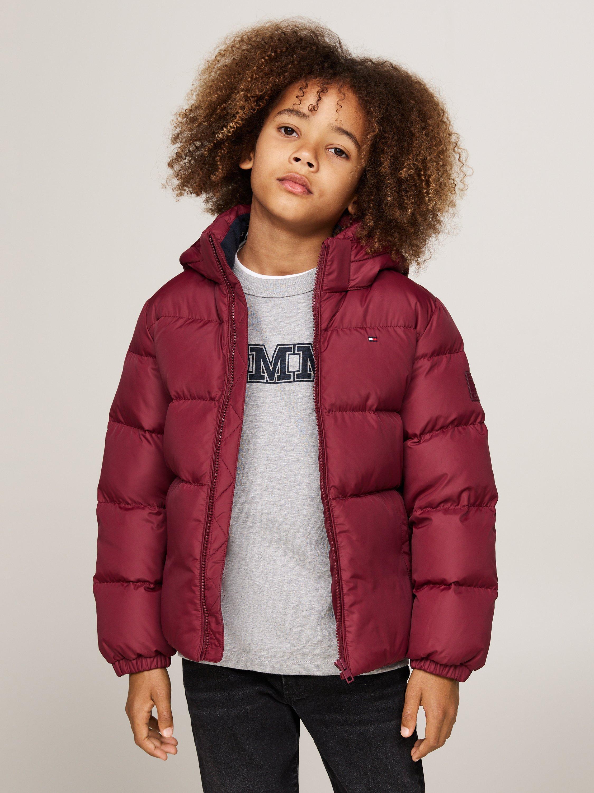 Tommy Hilfiger Kids Down Filled Relaxed Puffer Jacket Deep Rouge