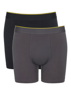 sloggi EVER Airy Short Briefs, Pack of 2, Black/Grey