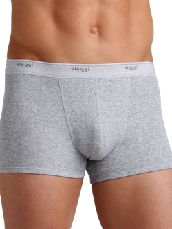 sloggi Basic Cotton Blend Shorts, Pack of 2, Grey, Grey