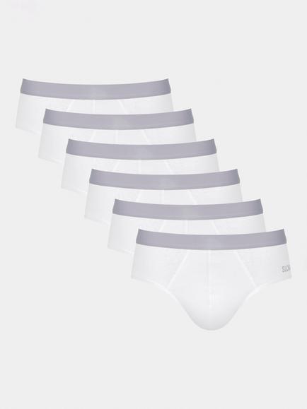 sloggi GO ABC Briefs, Pack of 6, White
